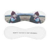 父の日のパパとベビーガールカスタム写真 野球ボール (パネル)