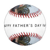 父の日のパパと子どものカスタム写真 野球ボール (裏面)