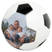 父の日のパパと息子の写真メカスタムッセージ サッカーボール (3/4)