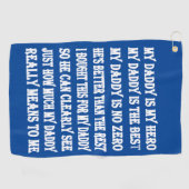 父の日のパパのための詩 ゴルフタオル (横)