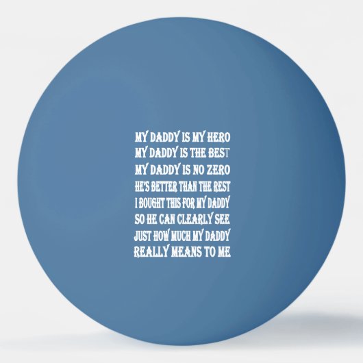 父の日のパパのための詩 卓球ボール (正面)