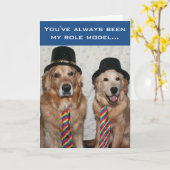 父の日のパパのように黄金のドレッシング カード (黄色い花)