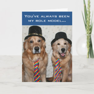 父の日のパパのように黄金のドレッシング カード