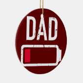父の日のパパの低電池贈り物  セラミックオーナメント (右)