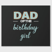 父の日のパパの誕生日女の子 ラッピングペーパー (フラット)