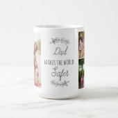 父の日のパパは世界をより安全なコラージュにする コーヒーマグカップ (中央)