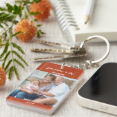 父の日のパパオレンジ2写真 キーホルダー (正面右)