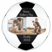 父の日のパパカスタム写真Create Your Own サッカーボール (正面)