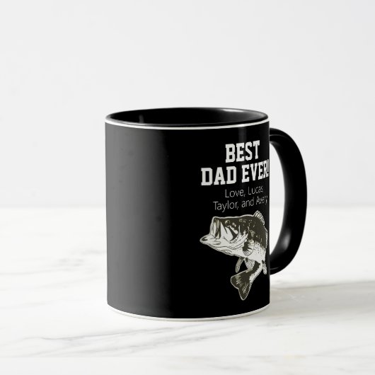 父の日のパパバスの最高の魚釣り名 マグカップ (正面右)