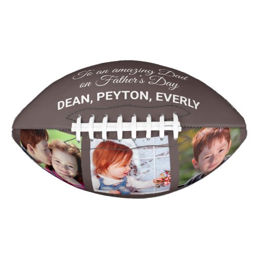 父の日のパパ写真の驚くべきカスタム写真 アメリカンフットボール (正面)