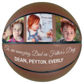 父の日のパパ写真の驚くべきカスタム写真 バスケットボール (正面)