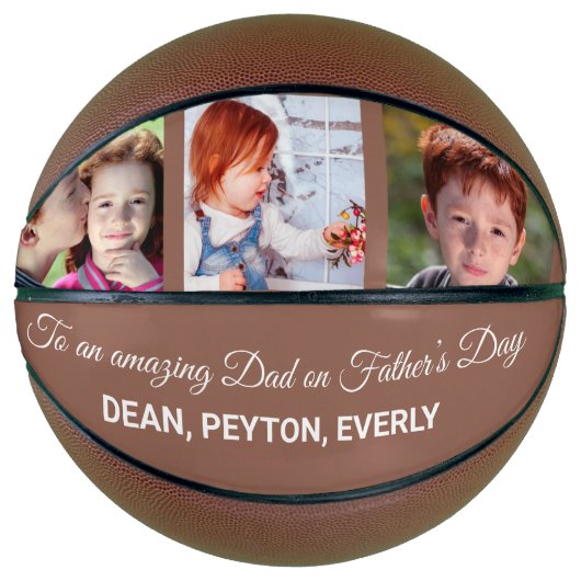 父の日のパパ写真の驚くべきカスタム写真 バスケットボール (正面)