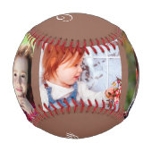 父の日のパパ写真の驚くべきカスタム写真 野球ボール (正面)