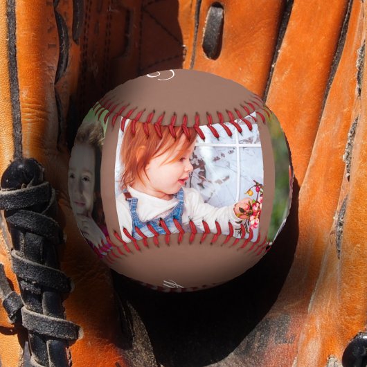 父の日のパパ写真の驚くべきカスタム写真 野球ボール