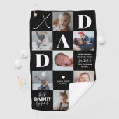 父の日のパパ写真コラージゴルフタオル ゴルフタオル (インサイチュ)