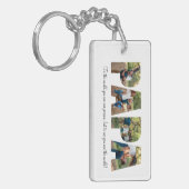 父の日のパパ写真コラージュKeychain キーホルダー (正面左)