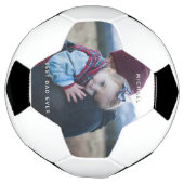 父の日のパパ娘のカスタム写真メッセージ サッカーボール (回転)