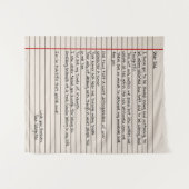 父の日のパパ手紙の贈り物 タペストリー (正面(横))