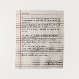 父の日のパパ手紙の贈り物 タペストリー