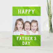 父の日のパパ最高の世界Ever Kids写真 カード (正面)