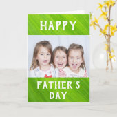 父の日のパパ最高の世界Ever Kids写真 カード (黄色い花)