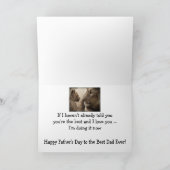 父の日のパパ最高の·エバー·ライオンの猫の動物カード カード (内部)