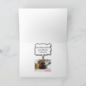 父の日のパパ私が見上げる！かわいい犬 カード (内部)