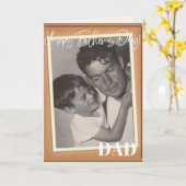 父の日のパパ自分の写真を追加カスタムする カード (黄色い花)