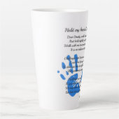 父の日のパパ詩の私の手を保持パパの写真ギフト カフェラテマグ (正面)