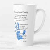 父の日のパパ詩の私の手を保持パパの写真ギフト カフェラテマグ (右)