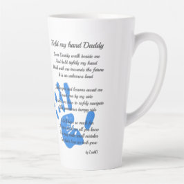 父の日のパパ詩の私の手を保持パパの写真ギフト カフェラテマグ