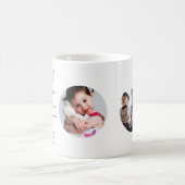 父の日のパパ詩の私の手を保持パパの写真ギフト コーヒーマグカップ (中央)