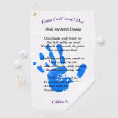 父の日のパパ詩の私の手を保持パパの写真ギフト ゴルフタオル (インサイチュ)