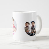 父の日のパパ詩の私の手を保持パパの写真ギフト ジャンボコーヒーマグカップ (正面右)