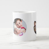 父の日のパパ詩の私の手を保持パパの写真ギフト ジャンボコーヒーマグカップ (正面)