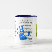 父の日のパパ詩の私の手を保持パパの写真ギフト マグカップ (中央)