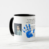 父の日のパパ詩の私の手を保持パパの写真ギフト マグカップ (正面左)