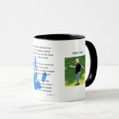 父の日のパパ詩の私の手を保持パパの写真ギフト マグカップ (正面右)