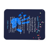 父の日のパパ詩の私の手を保持パパの写真ギフト マグネット (横)