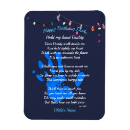 父の日のパパ詩の私の手を保持パパの写真ギフト マグネット