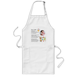 父の日のパパ詩の私の手を保持パパの写真ギフト ロングエプロン