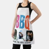 父の日のパパBBQバーベキューマスターフォトコラージュ エプロン (インサイチュ)