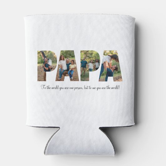 父の日のパピクールーフォトコラージュ 缶クーラー (裏面)