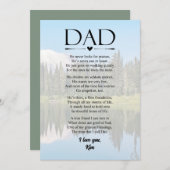 父の日のパーソナライズドカード「お父さんへの詩」 シーズンカード (正面/裏面)