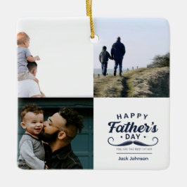 父の日のヒゲトリビュートデザイン セラミックオーナメント