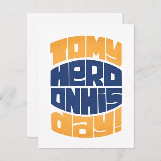 父の日のヒーローに贈るカード カード (正面/裏面)