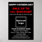 父の日のビジネス販売ブラックポスター ポスター (正面)