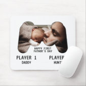 父の日のビデオゲームプレーヤーの写真 マウスパッド (マウス)