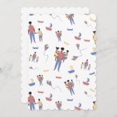 父の日のフラットグリーティングカード 招待状 (正面/裏面)