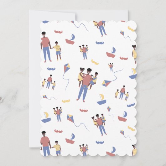 父の日のフラットグリーティングカード 招待状 (正面)